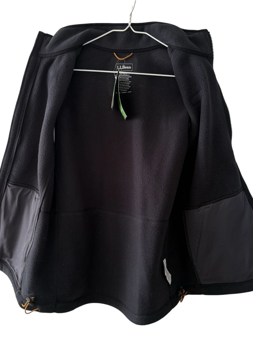 L.L. Bean Men’s Mountain Classic Black Fleece Zip Vest Sz Small Reg Item 504672 - Picture 8 of 12